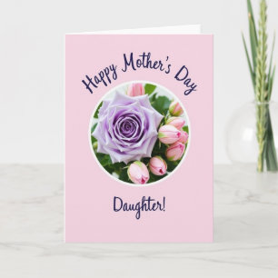 Striped Pastel Purple Bloom Card