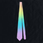 Striped Pastel Rainbow Gradient Necktie<br><div class="desc">Beautiful pastel gradient design,  perfect for every day or for your wedding or any delightful event!
Designed by full-time artist Kelsey Lovelle. Let me know if you’d like anything customised!</div>