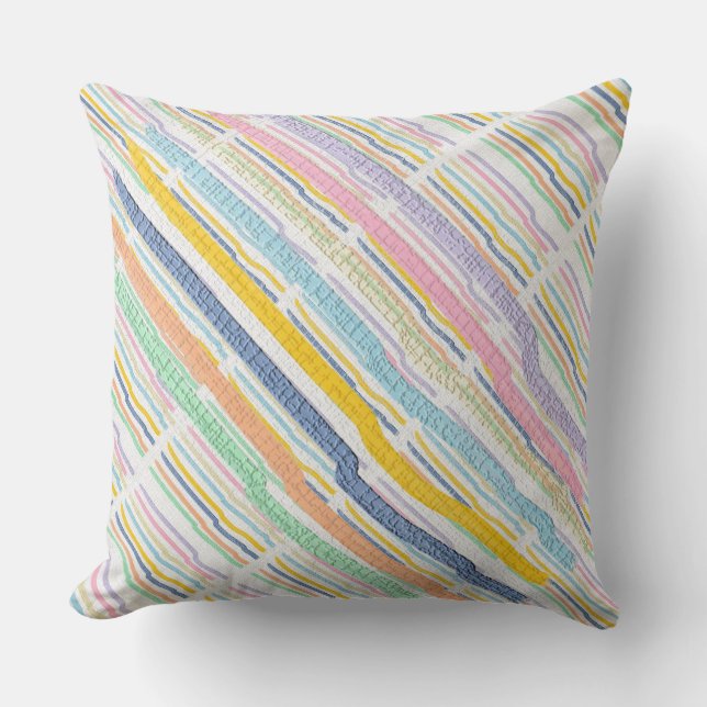 Striped Pastels Cushion (Front)