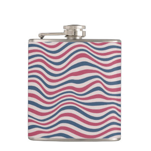 Striped pattern 2 hip flask