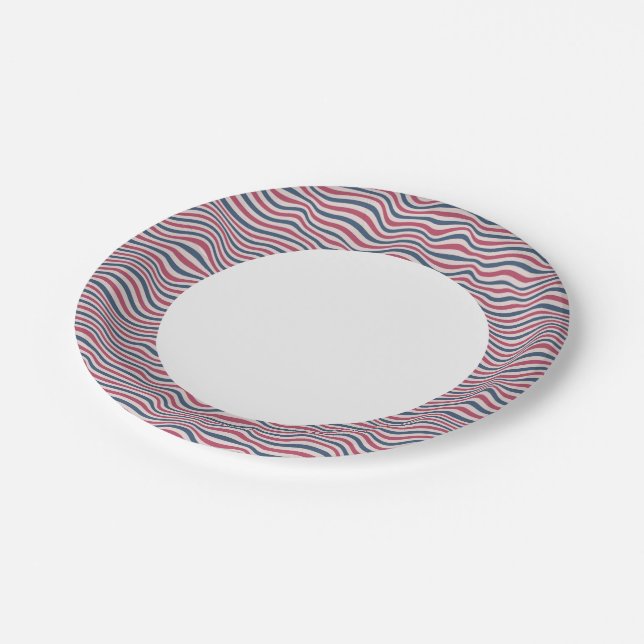Striped pattern 2 paper plate (Angled)