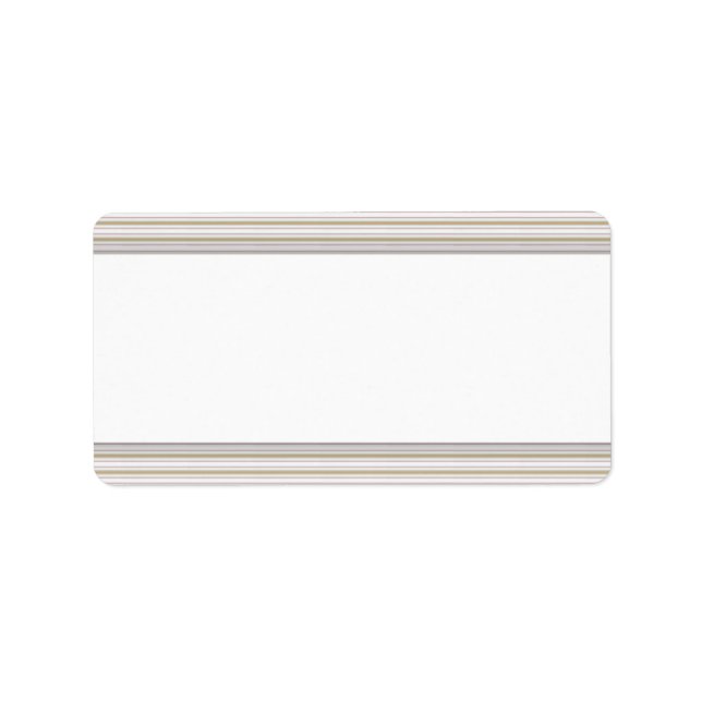 Striped Pattern • Blank Label (Front)