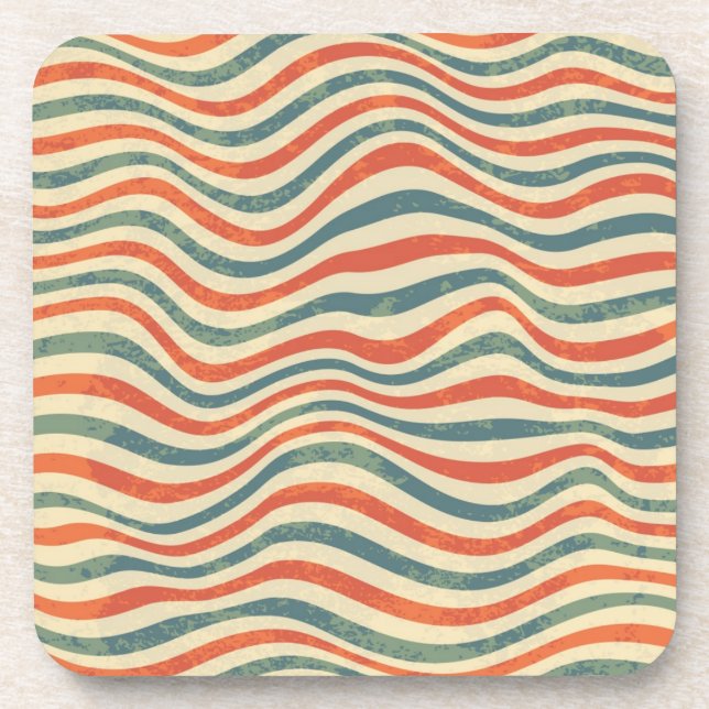 Striped pattern coaster (Front)