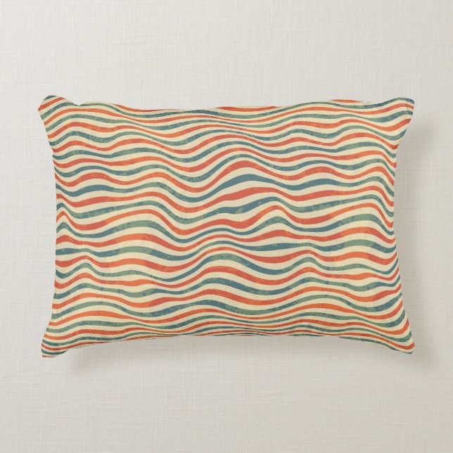 Striped pattern decorative cushion (Front)