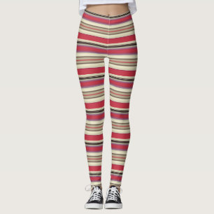 Striped pattern earthly tones leggings