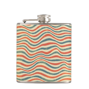 Striped pattern hip flask