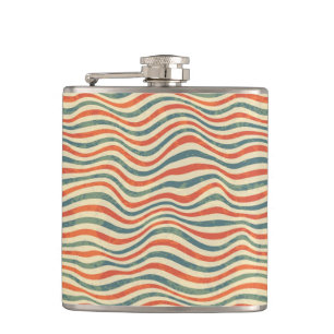 Striped pattern hip flask