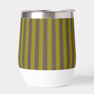 Striped pattern in chocolate brown and olive green
