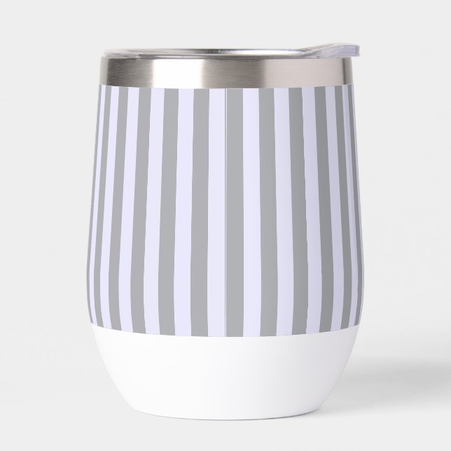 Striped pattern in grey and lavender (Left)