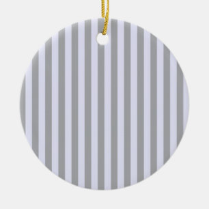 Striped pattern in grey and lavender ceramic ornament