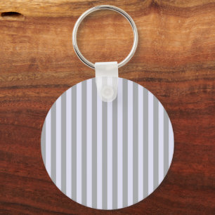 Striped pattern in grey and lavender key ring