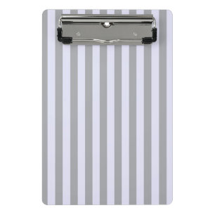 Striped pattern in grey and lavender mini clipboard