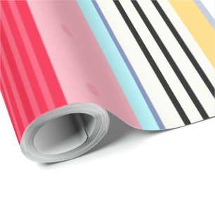 Striped Pattern Luxury Wrapping Paper