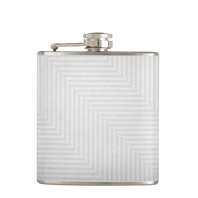 Striped pattern paper background hip flask (Front)