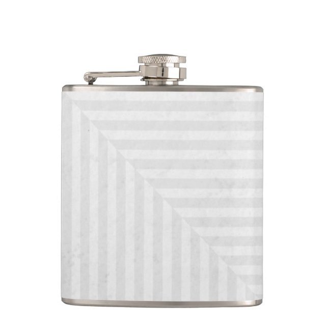 Striped pattern paper background hip flask (Front)