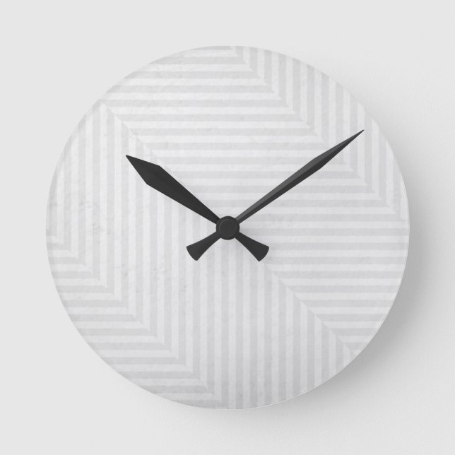 Striped pattern paper background round clock (Front)