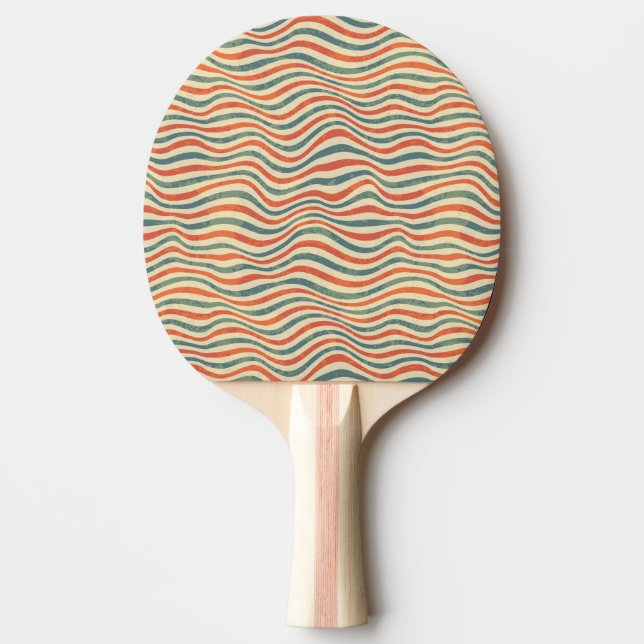 Striped pattern ping pong paddle (Front)