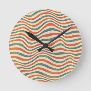 Striped pattern round clock