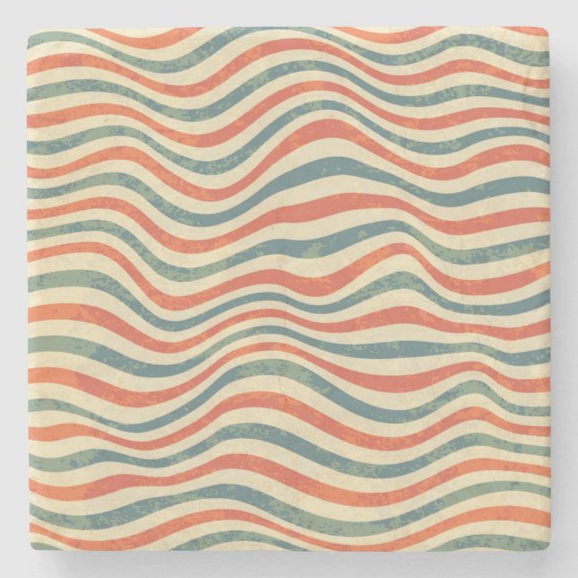 Striped pattern stone coaster (Front)