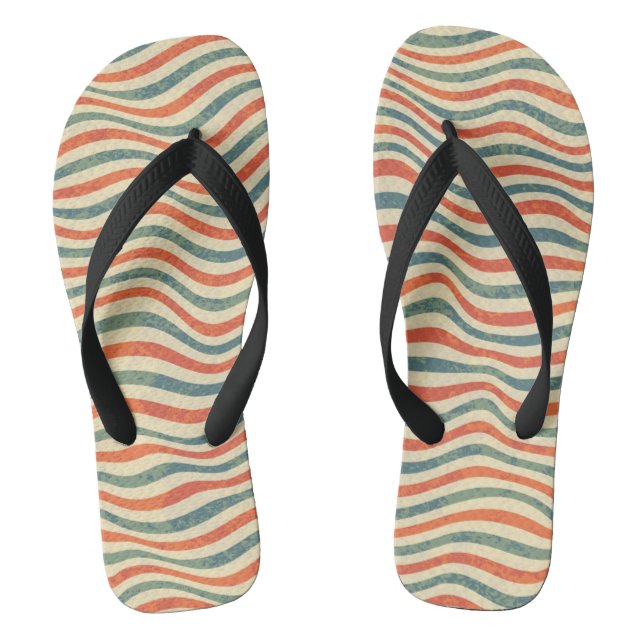 Striped pattern thongs (Footbed)