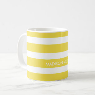 Striped Personalised Coffee Mug