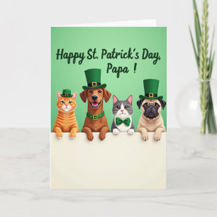 Striped Pet Party Time Card