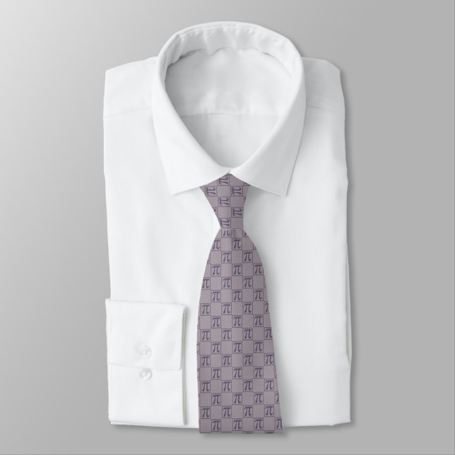 Striped Pi Mauve Tie (Tied)