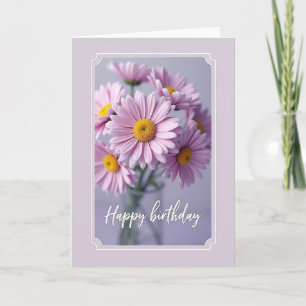Striped Pink Daisy Love Card