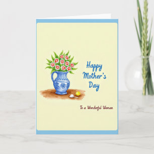 Striped Pitcher Wonderful Woman Card