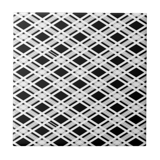 Striped Plaid Pattern Tile (Front)