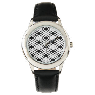 Striped Plaid Pattern Watch