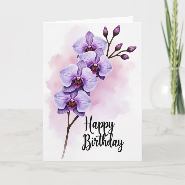 Striped Plum Blossom Card (Front)