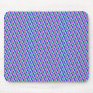 Striped Purple and Blue Pattern Mouse Pad