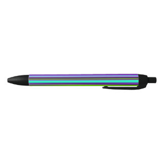 Striped Purple, Aqua, & Chartreuse Pen