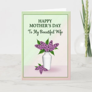 Striped Purple Blossom Greeting Card