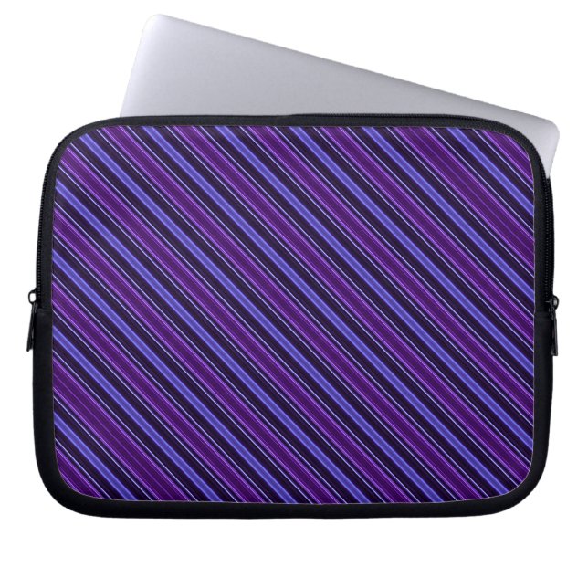 Striped Purples Laptop Sleeve (Front)