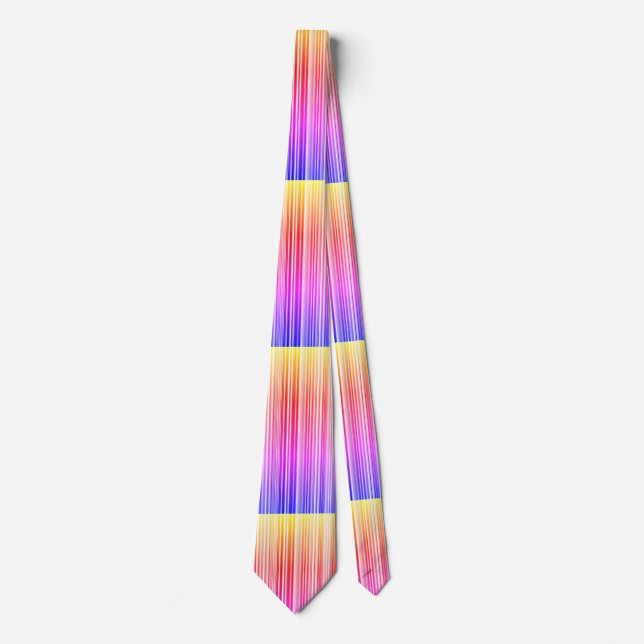 Striped rainbow colors tie (Front)
