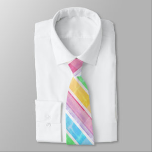 Striped Rainbow Coloured Tie