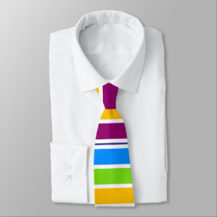 Striped Rainbow Coloured Tie
