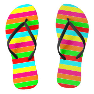 "Striped Rainbow" Thongs
