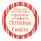 Striped red green cookie swap baking gift stickers
