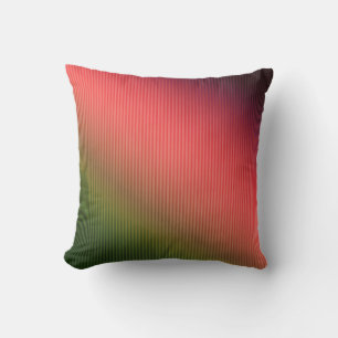 Striped, red , green , gradient cushion