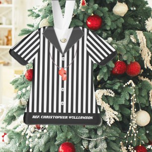 Striped Referee Uniform Shirt Ornament