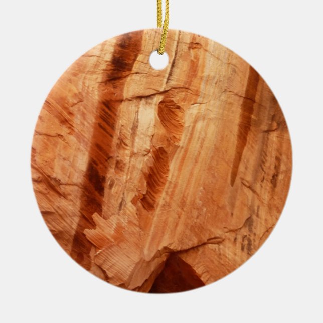 Striped Rock of Double Arch Alcove I from Zion Ceramic Tree Decoration (Front)