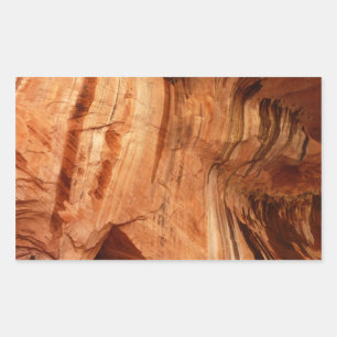 Striped Rock of Double Arch Alcove I from Zion Rectangular Sticker