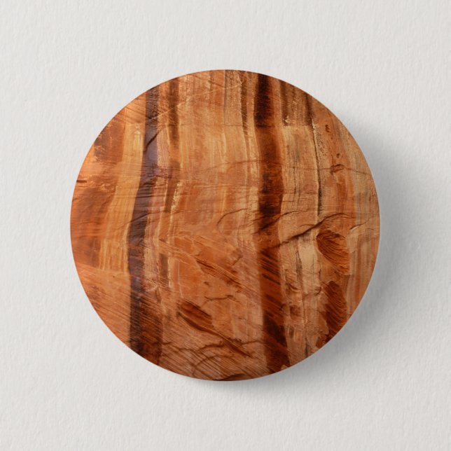 Striped Rock of Double Arch Alcove II at Zion 6 Cm Round Badge (Front)