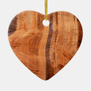 Striped Rock of Double Arch Alcove II at Zion Ceramic Tree Decoration