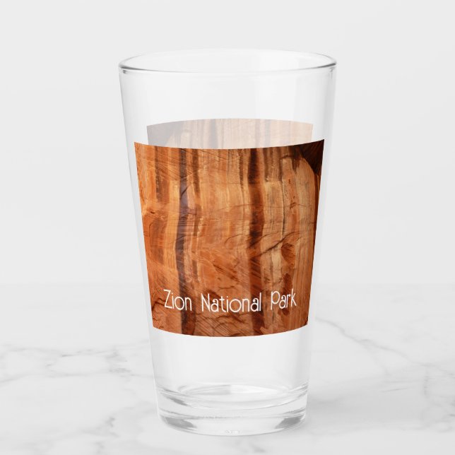 Striped Rock of Double Arch Alcove II at Zion Glass (Front)