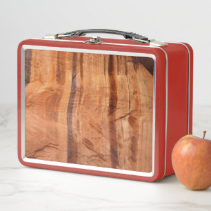 Striped Rock of Double Arch Alcove II at Zion Metal Lunch Box