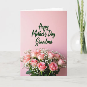 Striped Rose Bouquet Family Card